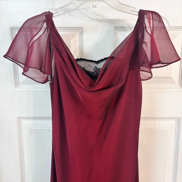 Betsy & Adam Burgundy Maxi Dress - Picture 2 of 3